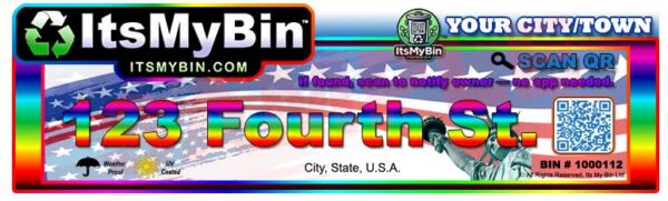Municipal Bin QR Tracked – Rainbow